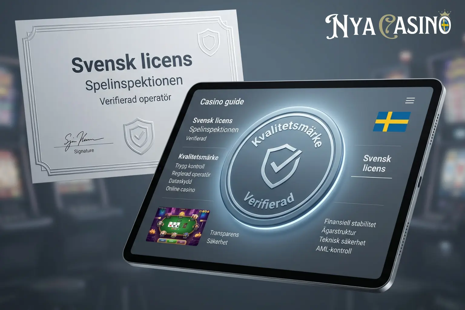 Nya onlinekasinon i Sverige med svensk licens och säker kontroll